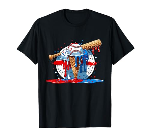 4. Juli Rot Weiß und Blau Baseball Ice Cream Drip Boys T-Shirt 4. Juli Rot Weiß und Blau Baseball Ice Cream Drip Boys T-Shirt von Ice Cream Drip Baseball Bat Fans Design Apparel