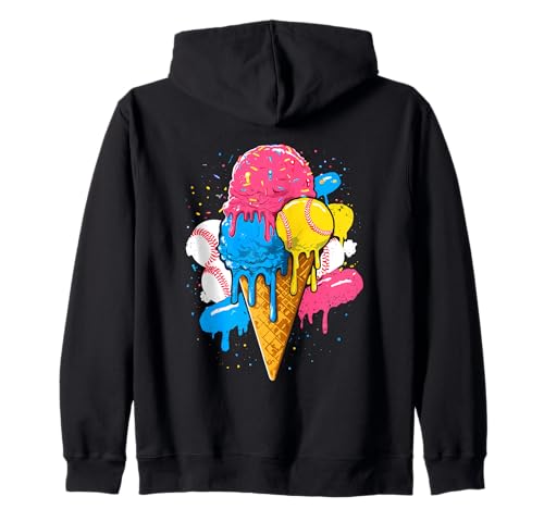 Baseball-Eiscreme-Tropfkegel, lustig, Jugendliche, Jungen, Sportliebhaber Kapuzenjacke Baseball-Eiscreme-Tropfkegel, lustig, Jugendliche, Jungen, Sportliebhaber Kapuzenjacke von Ice Cream Drip Baseball Fan Graphics Art Apparel