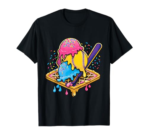 Baseball-Eiscreme-Tropfkegel, lustig, Jugendliche, Jungen, Sportliebhaber T-Shirt Baseball-Eiscreme-Tropfkegel, lustig, Jugendliche, Jungen, Sportliebhaber T-Shirt von Ice Cream Drip Baseball Fan Graphics Art Apparel