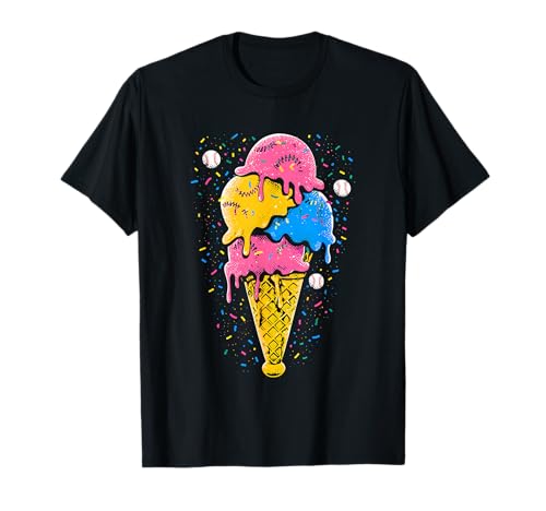 Baseball-Eiscreme-Tropfkegel, lustig, Jugendliche, Jungen, Sportliebhaber T-Shirt Baseball-Eiscreme-Tropfkegel, lustig, Jugendliche, Jungen, Sportliebhaber T-Shirt von Ice Cream Drip Baseball Fan Graphics Art Apparel