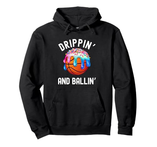 Basketball Jungen Mädchen Streusel Basketball EIS Tropfen Pullover Hoodie Basketball Jungen Mädchen Streusel Basketball EIS Tropfen Pullover Hoodie von Ice Cream Drip Basketball Stuff Boys Girls