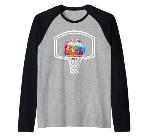 Basketball Jungen Mädchen Streusel Basketball Eis Tropfen Raglan Basketball Jungen Mädchen Streusel Basketball Eis Tropfen Raglan von Ice Cream Drip Basketball Stuff Boys Girls