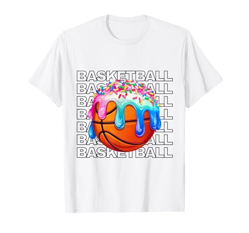 Basketball Jungen Mädchen Streusel Basketball Eis Tropfen T-Shirt Basketball Jungen Mädchen Streusel Basketball Eis Tropfen T-Shirt von Ice Cream Drip Basketball Stuff Boys Girls