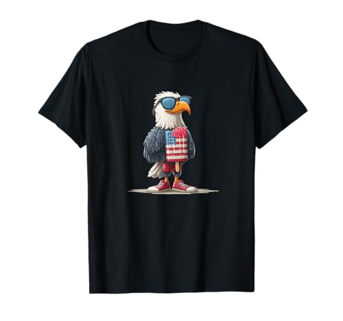 Bold Shades Adler mit EIS Kostüm für Jungen und Mädchen T-Shirt von Ice Cream Eagle Outfit