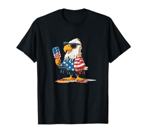Hübscher Adler in USA-Farben für Jungen und Mädchen T-Shirt Hübscher Adler in USA-Farben für Jungen und Mädchen T-Shirt von Ice Cream Eagle Outfit