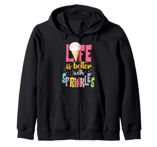Life Is Better With Sprinkles Eiscreme-Design für Kinder Kapuzenjacke von Ice Cream Gelato Dessert Designs