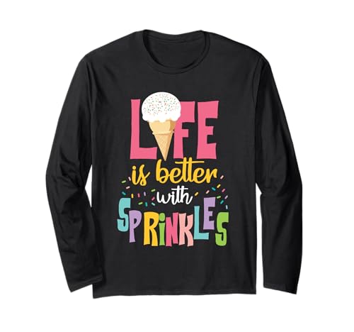 Life Is Better With Sprinkles Eiscreme-Design für Kinder Langarmshirt Life Is Better With Sprinkles Eiscreme-Design für Kinder Langarmshirt von Ice Cream Gelato Dessert Designs