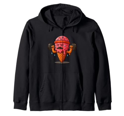 Lustiges Gewichtheben Eiscreme Kostüm für Erwachsene und Kinder Kapuzenjacke Lustiges Gewichtheben Eiscreme Kostüm für Erwachsene und Kinder Kapuzenjacke von Ice Cream Outfit
