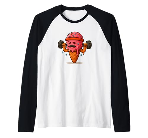 Lustiges Gewichtheben Eiscreme Kostüm für Erwachsene und Kinder Raglan Lustiges Gewichtheben Eiscreme Kostüm für Erwachsene und Kinder Raglan von Ice Cream Outfit