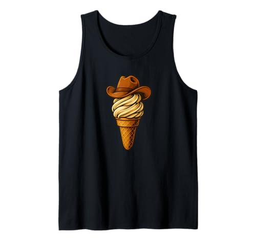 Schönes EIS mit Cowboyhut Kostüm für Jungen und Mädchen Tank Top von Ice Cream Outfit