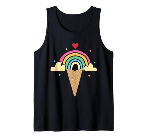 Eiscreme Retro Regenbogen 70er 80er Jahre Sommer Geschenk für Kinder Frauen Tank Top Eiscreme Retro Regenbogen 70er 80er Jahre Sommer Geschenk für Kinder Frauen Tank Top von Ice Cream Retro Rainbow Tee