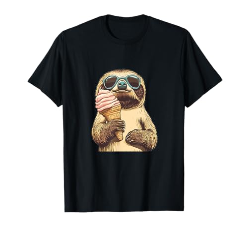 Tolles Sommer-Eiscreme-Faultier-Kostüm für Jungen und Mädchen T-Shirt Tolles Sommer-Eiscreme-Faultier-Kostüm für Jungen und Mädchen T-Shirt von Ice Cream Sloth