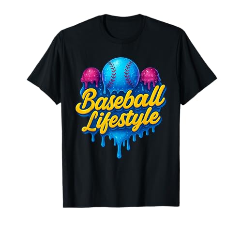 Baseball Lifestyle Home Plate Ice Cream Drip Herren Jungen Kinder T-Shirt von Ice Cream Youth Baseball Toddlers