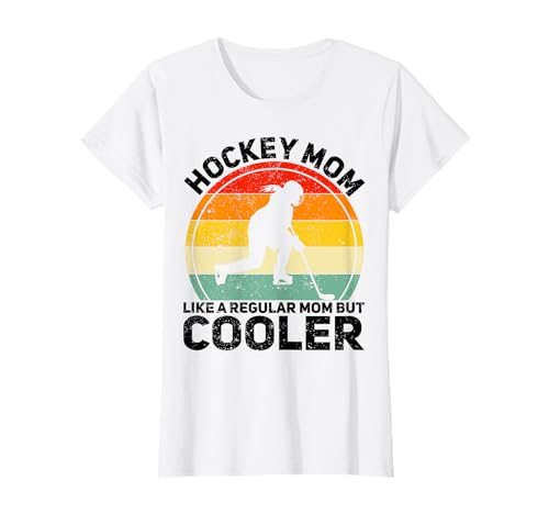 Retro Eishockey Mama Neuheit für Hockeyspieler Torwart Trainer T-Shirt von Ice Hockey Gift & Apparel Co