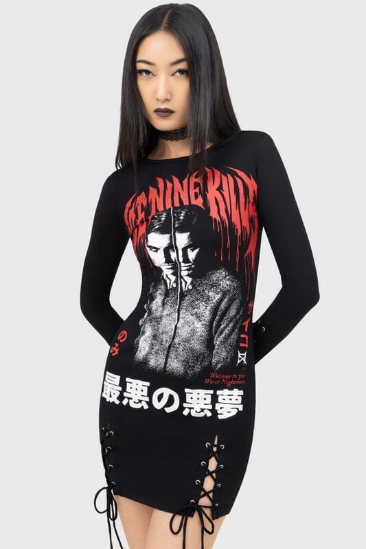 Ice Nine Kills by Killstar Your Worst Nightmare Mini Dress Kurzes Kleid schwarz in L von Ice Nine Kills by Killstar