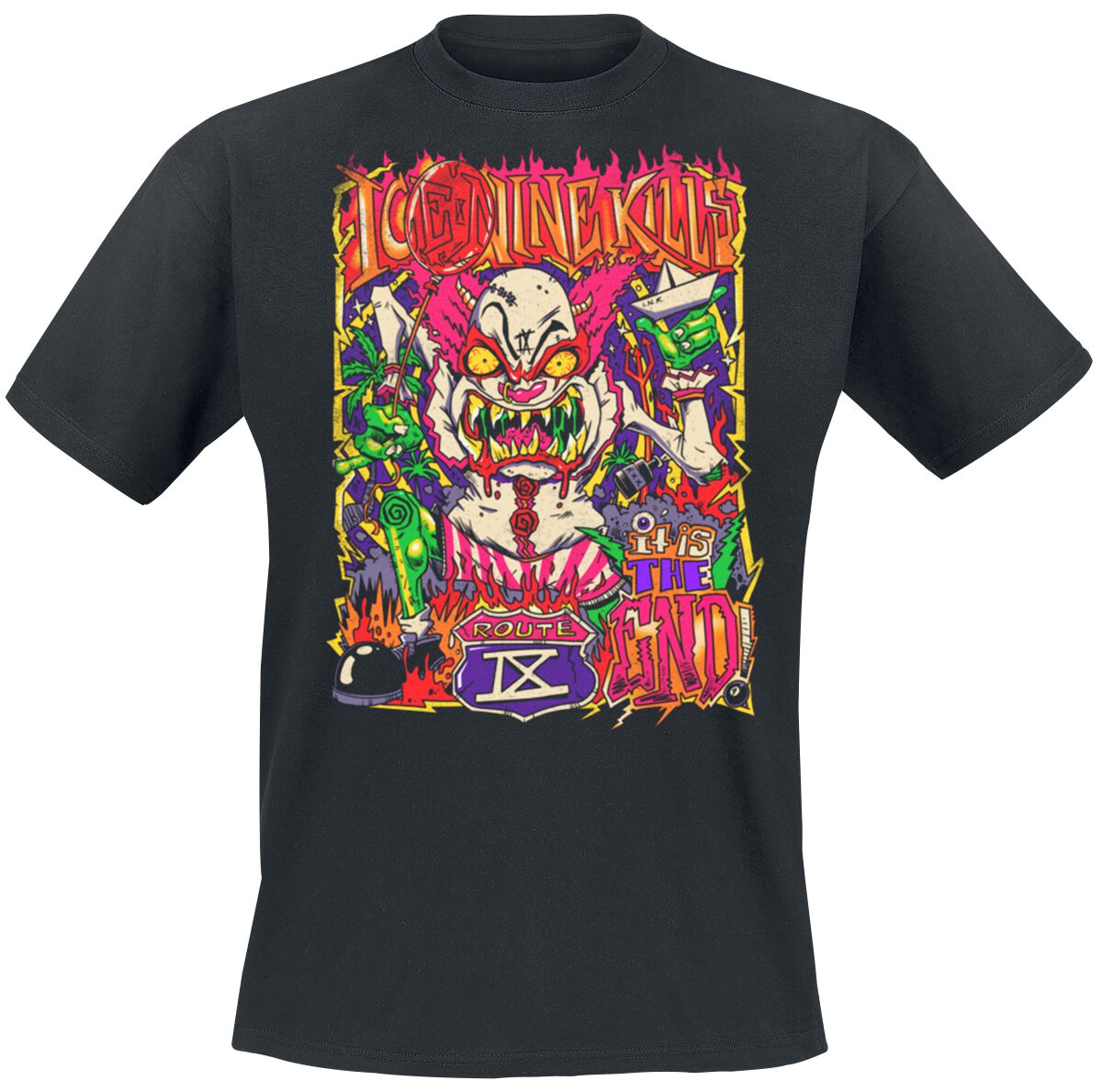 Ice Nine Kills Clown Zombie T-Shirt schwarz in L von Ice Nine Kills