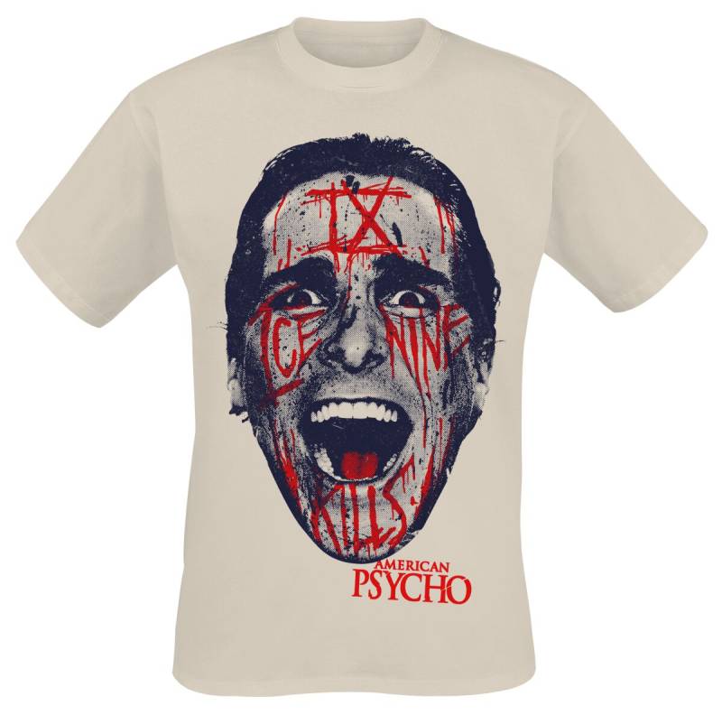 Ice Nine Kills T-Shirt - Bateman Face - 4XL - für Männer - Größe 4XL - sand  - Lizenziertes Merchandise! von Ice Nine Kills
