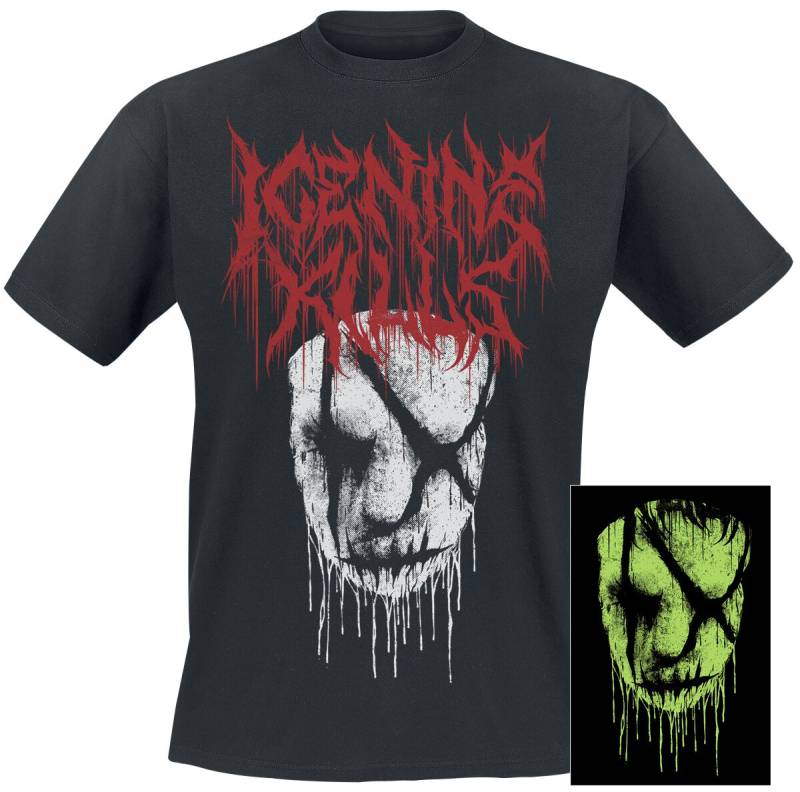 Ice Nine Kills T-Shirt - Face - Glow In The Dark - S bis 4XL - für Männer - Größe XXL - schwarz  - Lizenziertes Merchandise! von Ice Nine Kills