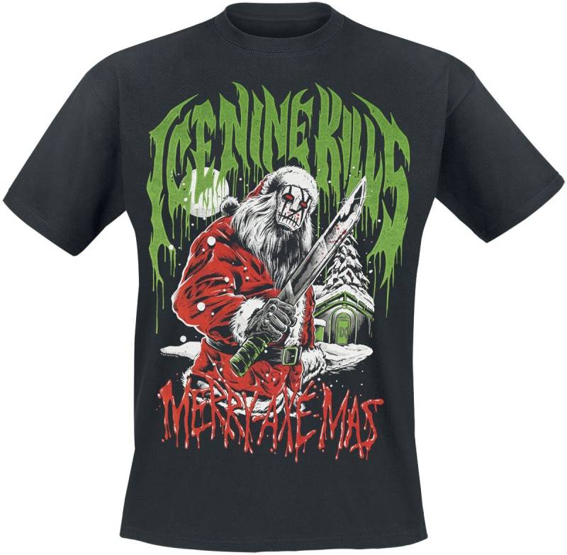 Ice Nine Kills T-Shirt - Santa - S bis 5XL - für Männer - Größe S - schwarz  - Lizenziertes Merchandise! von Ice Nine Kills