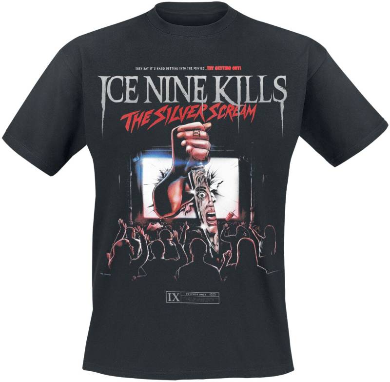 Ice Nine Kills T-Shirt - Silver Screen - S bis 4XL - für Männer - Größe 4XL - schwarz  - Lizenziertes Merchandise! Ice Nine Kills T-Shirt - Silver Screen - S bis 4XL - für Männer - Größe 4XL - schwarz  - Lizenziertes Merchandise! von Ice Nine Kills