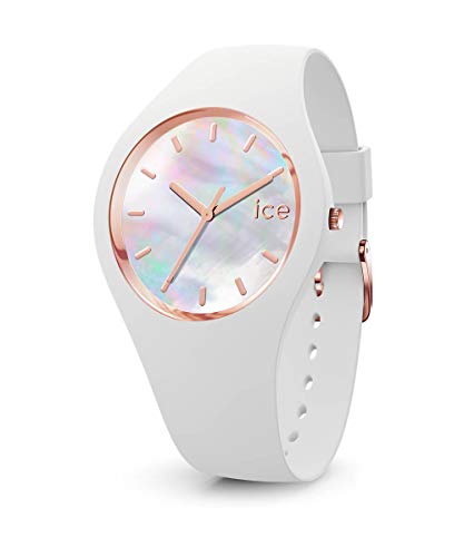 Ice-Watch - ICE pearl White - Weiße Damenuhr mit Silikonarmband - 016936 (Medium) von ICE-WATCH