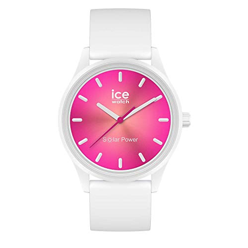 Ice-Watch - ICE solar power Coral reef - Weiße Damenuhr mit Silikonarmband - 019030 (Medium) von ICE-WATCH