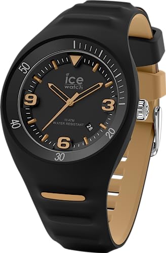 Ice-Watch - P. Leclercq Black beige - Schwarze Herrenuhr mit Silikonarmband - 018947 (Medium) von ICE-WATCH