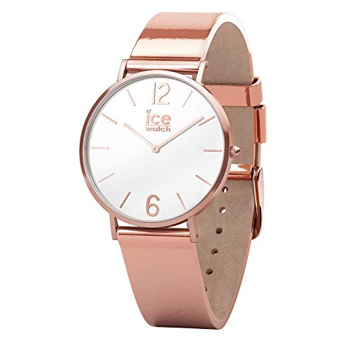 ICE-WATCH - CITY sparkling Metal Rose-Gold - Rose-Gold Damenuhr mit Lederarmband - 015091 (Small) von ICE-WATCH