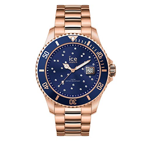 Ice-Watch - ICE steel Blue cosmos rose-gold - Rose-Gold Damenuhr mit Metallarmband - 016774 (Medium) von ICE-WATCH