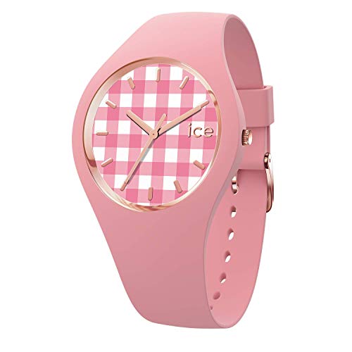 Ice-Watch - ICE change Vichy pink - Rosa Damenuhr mit Silikonarmband - 016053 (Small) von ICE-WATCH