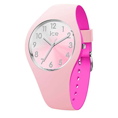 Ice-Watch - ICE duo chic Pink silver - Rosa Damenuhr mit Silikonarmband - 016979 (Small) von ICE-WATCH