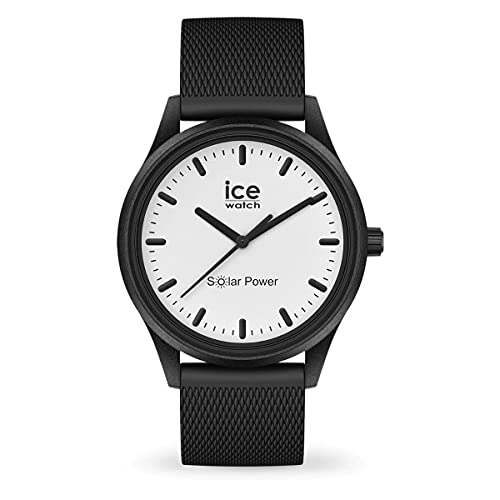 Ice-Watch - ICE solar power Moon Mesh - Schwarze Herren/Unisexuhr mit Silikonarmband - 018391 (Medium) von ICE-WATCH