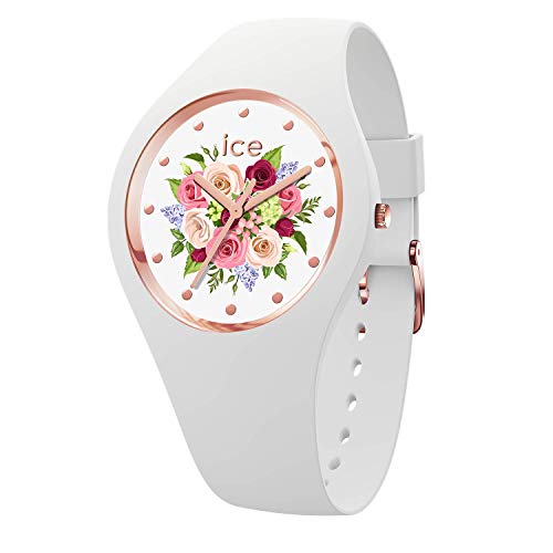 Ice-Watch - ICE flower White bouquet - Weiße Damenuhr mit Silikonarmband - 017575 (Small) von ICE-WATCH