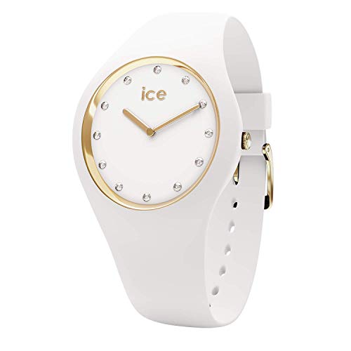 Ice-Watch - ICE cosmos White Gold - Weiße Damenuhr mit Silikonarmband - 016296 (Medium) von ICE-WATCH