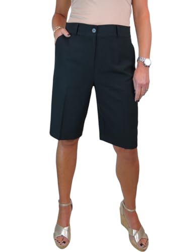 icecoolfashion Damen Smarte Shorts Knielang - Frauen Maßgeschneiderte Leichte Tages- und Abendshorts 34-48 Schwarz (34) von icecoolfashion