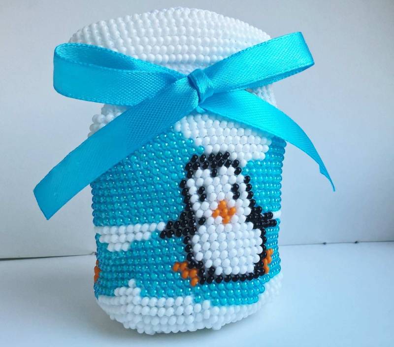 Gehäkelte Perlen Pinguin Tasche Geldbörse Gehäkelte Perlen Pinguin Tasche Geldbörse von IceBells