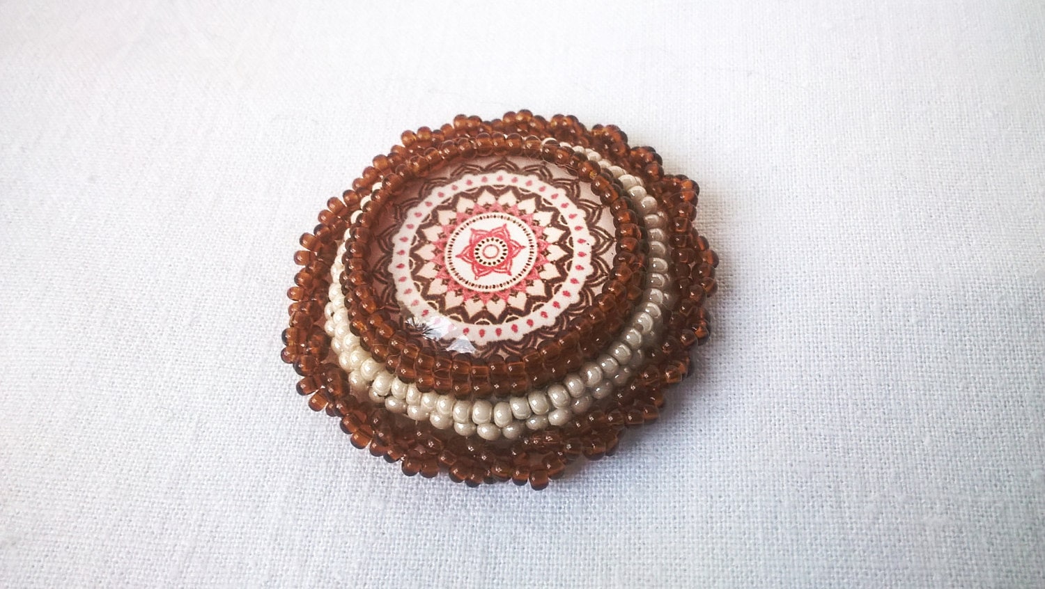 Mandala Brosche Braune Brosche von IceBells