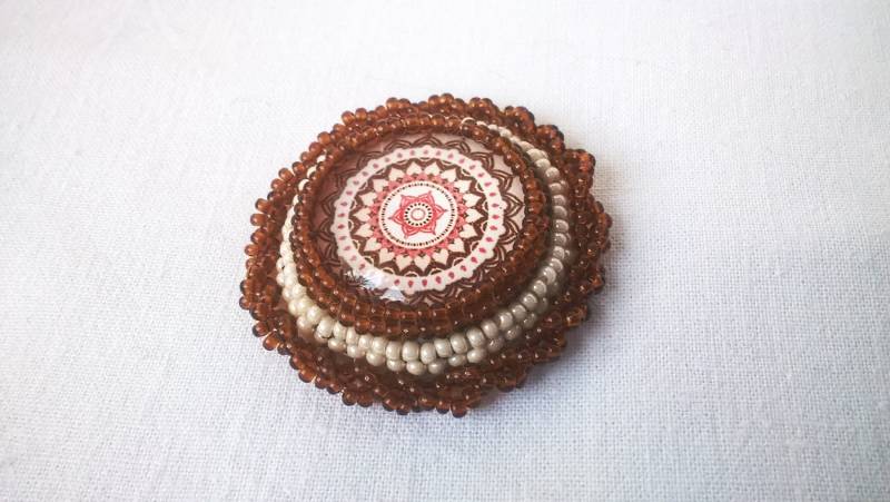 Mandala Brosche Braune Brosche von IceBells