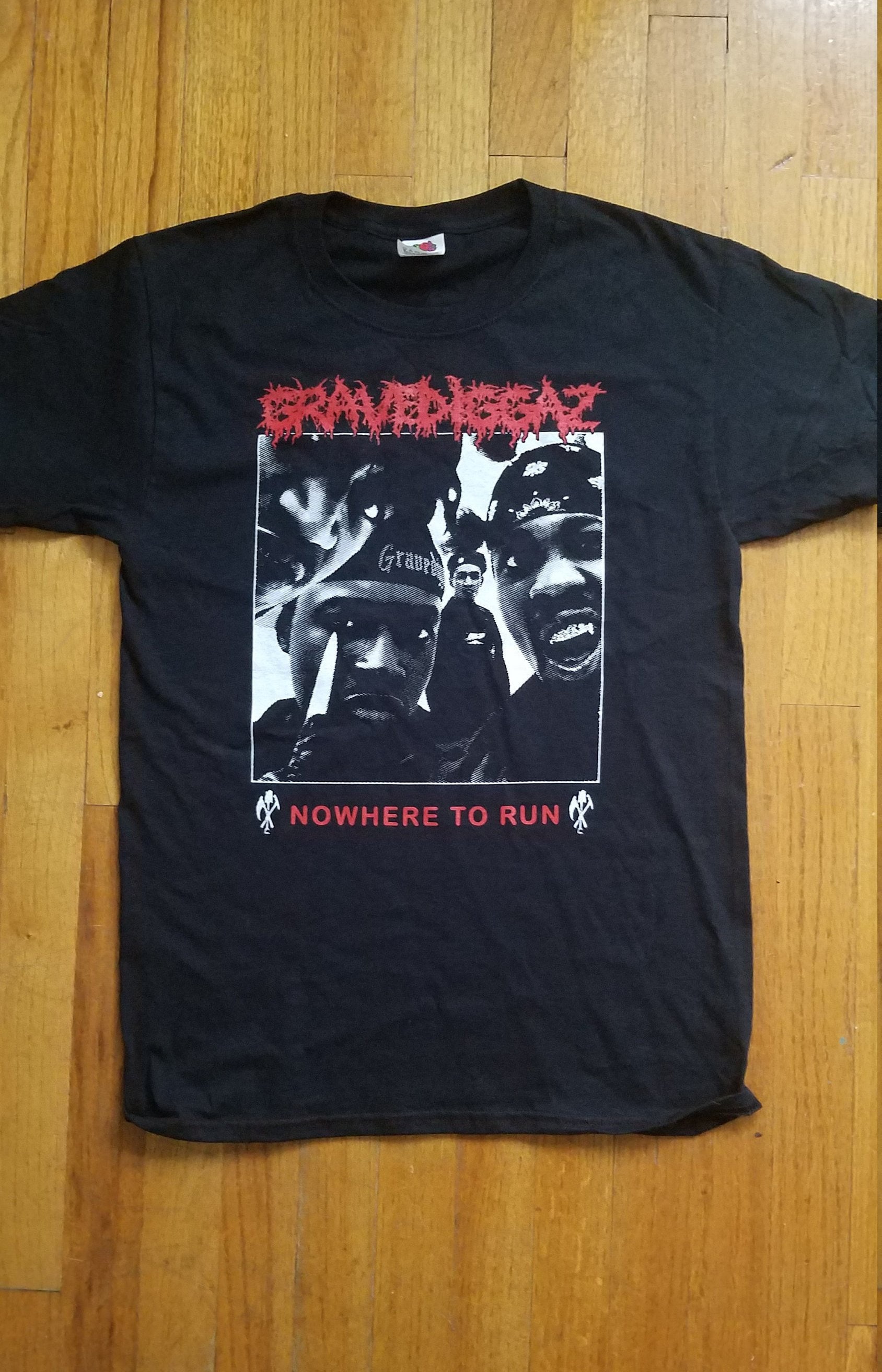 Gravedaz | Real - Nowhere To Run 90Er Jahre Hip Hop Shirt Gravedaz | Real - Nowhere To Run 90Er Jahre Hip Hop Shirt von IceColdGear