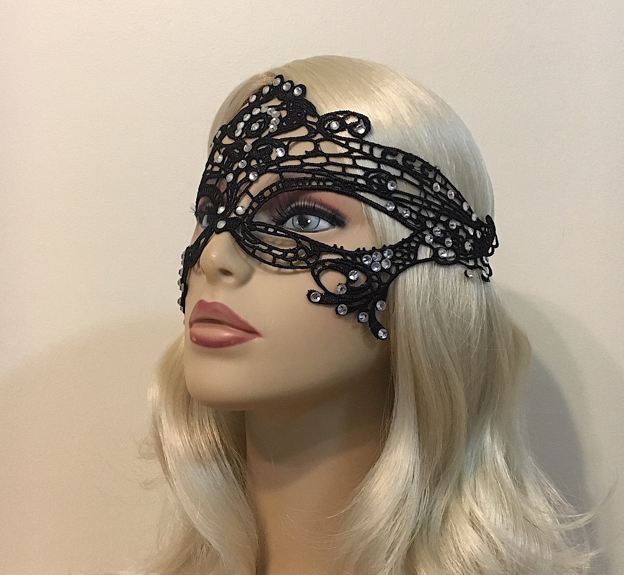 Kristall Spitze Maske, Maskenball Augen Weit Geschlossen, Hochzeit Masquerade Masken, Braut Karneval Halloween Maske Kristall Spitze Maske, Maskenball Augen Weit Geschlossen, Hochzeit Masquerade Masken, Braut Karneval Halloween Maske von IceGreenEyes