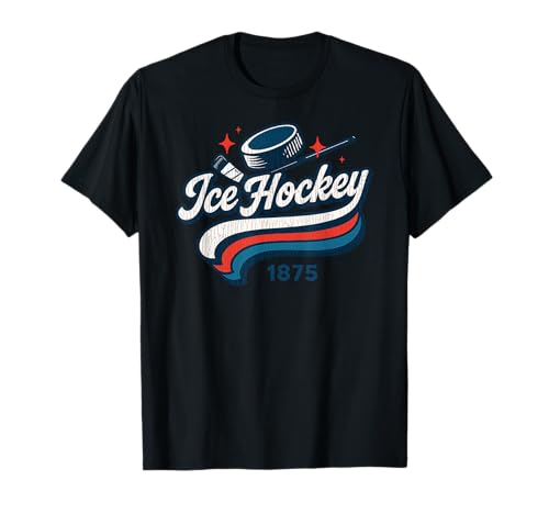 Eishockey 1875 Sport Varsity Vintage Jungen Mädchen T-Shirt von IceHockeyAxis1