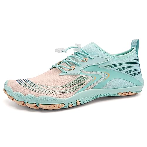 Barfußschuhe Herren Damen Zehenschuhe Fitnessschuhe Aquaschuhe Frauen Strandschuhe Straßenlaufschuhe Barfussschuhe(037 Mondgrün, 37EU) von IceUnicorn