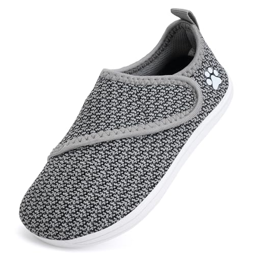 IceUnicorn Baby Barfußschuhe Lauflernschuhe Breite Kleinkind Jungen Mädchen Hausschuhe Kinder Barfussschuhe Sneaker Babyschuhe Anti Rutsch(Hellgrau, 21EU Weit) von IceUnicorn