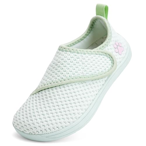 IceUnicorn Baby Barfußschuhe Lauflernschuhe Breite Kleinkind Jungen Mädchen Hausschuhe Kinder Barfussschuhe Sneaker Babyschuhe Anti Rutsch(Kokosnuss Grün, 24EU Weit) von IceUnicorn