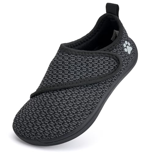 IceUnicorn Baby Barfußschuhe Lauflernschuhe Breite Kleinkind Jungen Mädchen Hausschuhe Kinder Barfussschuhe Sneaker Babyschuhe Anti Rutsch(Schwarz, 28EU Weit) von IceUnicorn