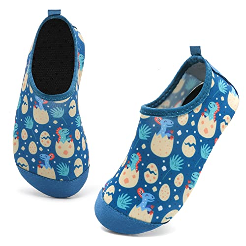 IceUnicorn Badeschuhe Kinder Schwimmschuhe Jungen Mädchen Strandschuhe Baby Aquaschuhe Barfußschuhe Kleinkind Wasserschuhe(Dinosaurier Ei, 30/31 EU) von IceUnicorn