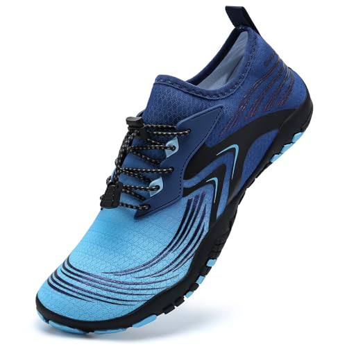 IceUnicorn Barfuss Schuhe Damen Herren Badeschuhe Wasserschuhe(108Blau,43EU) von IceUnicorn