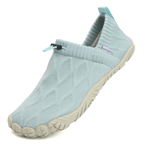 IceUnicorn Barfuss Schuhe Damen Winter Barfußschuhe Herren Breiter Zehenbox Traillaufschuhe Fitnessschuhe Minimalistische(097Blau,38EU) von IceUnicorn