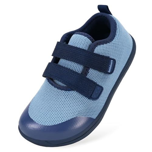 IceUnicorn Barfuß Sneaker Jungen Mädchen Berite Schuhe Kinder Barfußschuhe Minimalistische Hausschuhe(Blau, 27EU Weit) von IceUnicorn