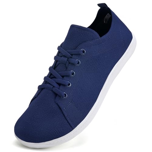 IceUnicorn Barfußschuhe Damen HerrenTraillaufschuhe Walkingschuhe Sneaker(Nary, 43EU) von IceUnicorn